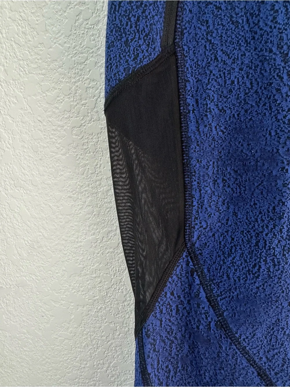 Lululemon Rush Hour 21 Crop Leggings Sapphire Blue Black Spray Jacquard Mesh 8